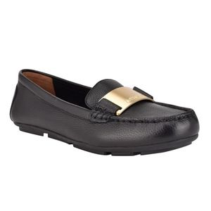 Calvin Klein Lisette Casual Loafers - Black Leather Size 8
